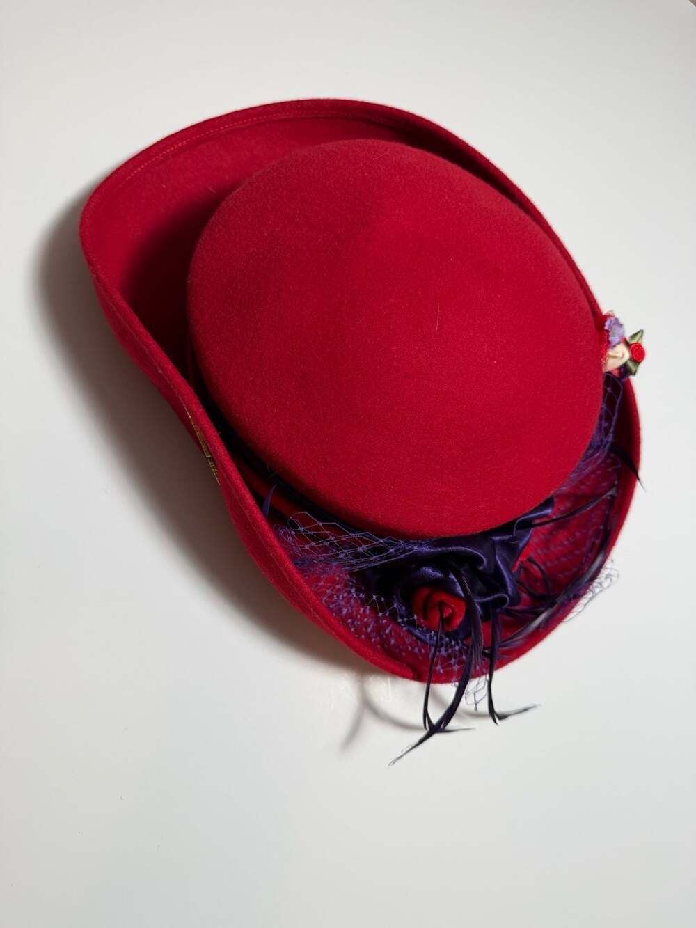 Something Special Wool Felt Hat Red Wool Felt